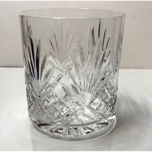 Crystal‎ Cut Large Glass Whiskey Tumbler Candle Holder Vase